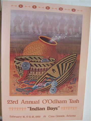 O'Odham Tash "Indian Days" February 16,17, &18, 1990. . Poster Art by: Chiago aka THO - HONO.