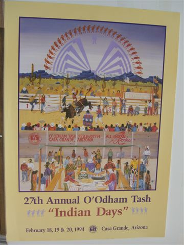 O'Odham Tash "Indian Days" February 18,19, & 20, 1994. . Poster Art by: Chiago aka THO - HONO.