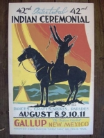 Gallup Inter-Tribal Indian Ceremonial Poster 42nd, 1963.