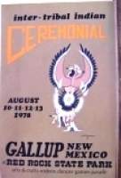 Gallup Inter-Tribal Indian Ceremonial Window Placard. 57th, August 10-11-12-13, 1978.