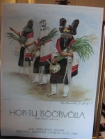 Hopi-Tu Tsootsvolla "Home Dance Maidens"  by World renown Hopi Carver, Painter, Neil David, Sr. Signed by Artist.