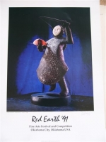Red Earth '91. "Happy Fisherman", Wleded Steel. By Bill Prokopiofel1991. Signed by the Artist. 20"x27.5".