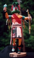 Native American Katsina Doll - Hopi Sikyachantaka (Guts-in-the-Snow) R. Duwyeni. 16.5".