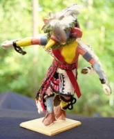 Native American Katsina Doll - Hopi Palakwai (Red-tailed Hawk Katsina). 10".