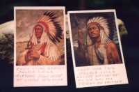 Post cards Chief Steals Horses -- Ogala Sioux and Chief Iron Tail -- Ogala Sioux