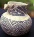 Native American Prehistoric Item - Anasazi Jar/Pitcher, Rare Black on White Jar/Pitcher with Effigy Head