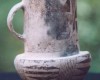 Native American Prehistoric Item - Tularosa Tall Neck Handle Mug, Fine Black on White.